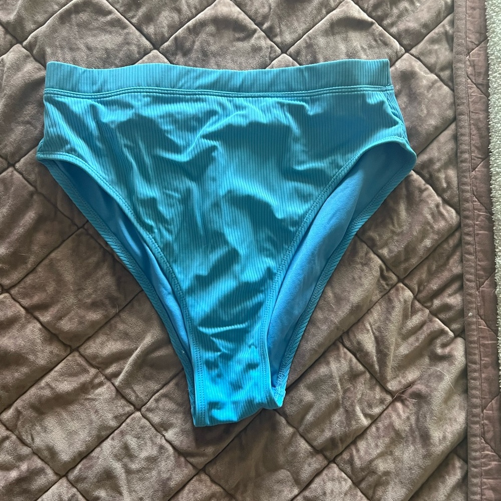 xhilaration blue ribbed bikini bottom